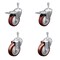 Service Caster 4 Inch SS Maroon Poly 10mm Threaded Stem Caster Total Lock Brake SCC, 2PK SCC-SSTSTTL20S414-PPUB-MRN-M1015-2S2 - alternate 1